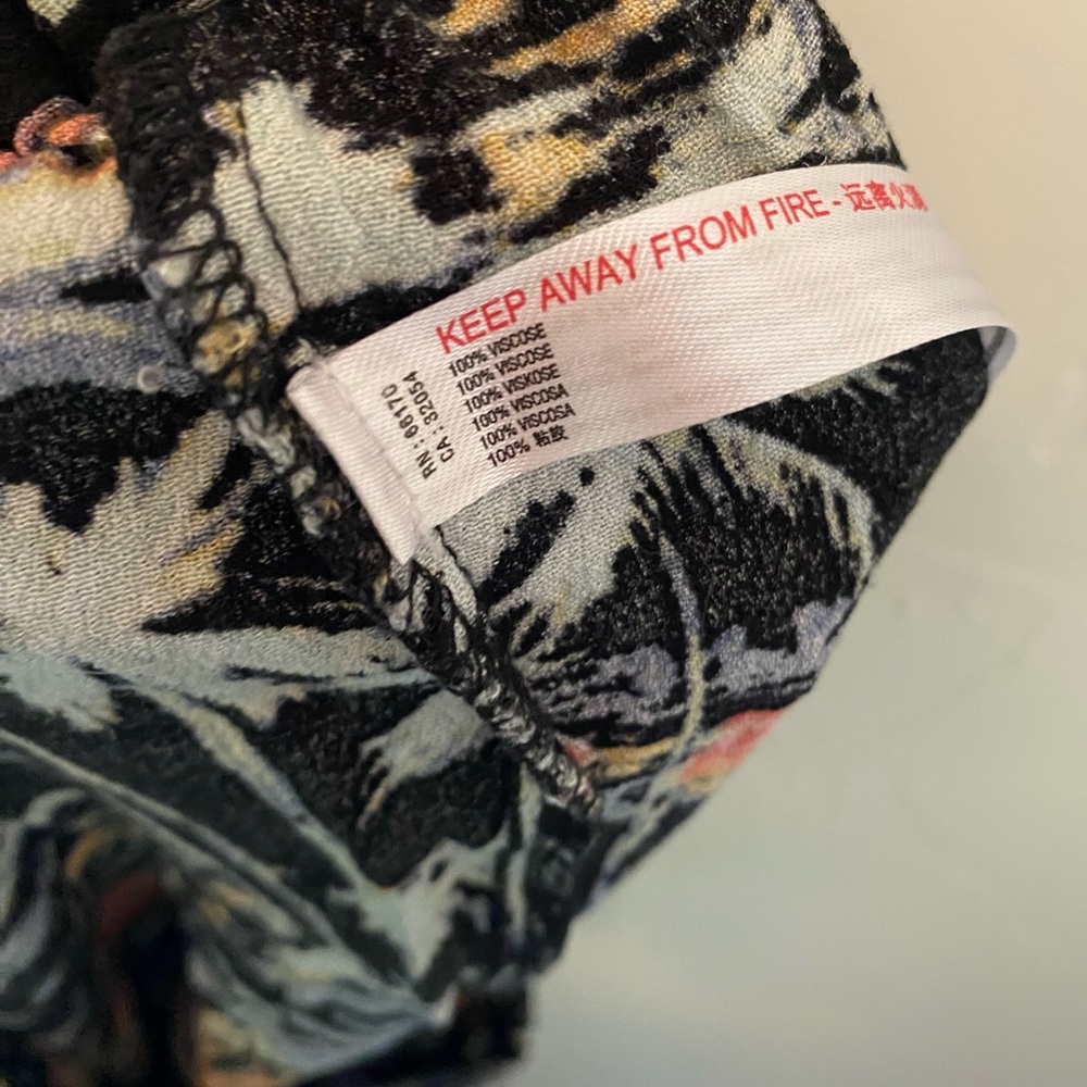 Free People Intimates Tropical Blue Lagoon Wide-Leg Pants Small - Picture 8 of 8